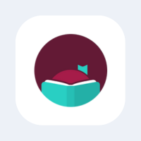 Icon with Libby app logo depicting a girl reading
